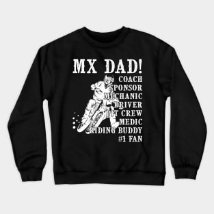Motocross Mx Dad Riding Buddy Fathers Day Gift Crewneck Sweatshirt